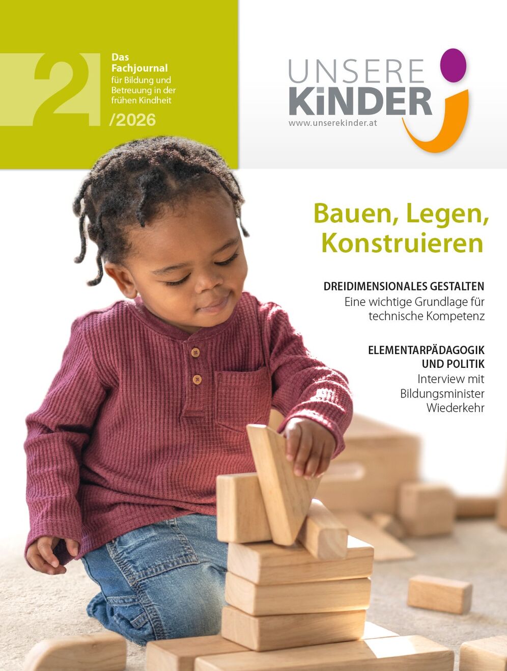 UNSERE KINDER Ausgabe 2/2026, Fachjournal, Elementarpädagogik, Kleinkindpädagogik, Kindergarten