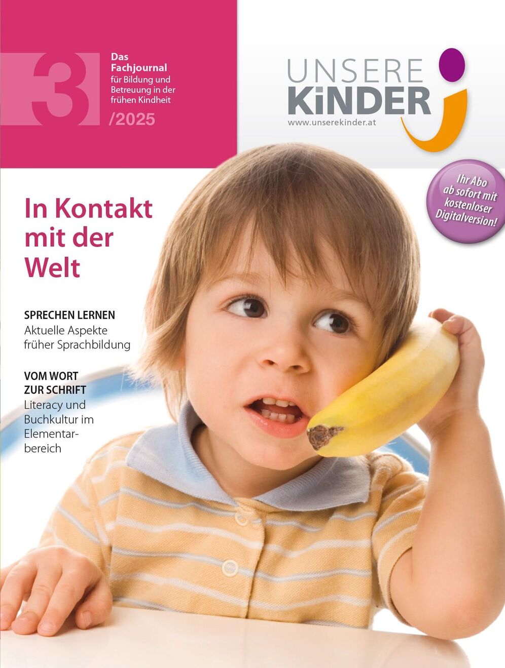 UNSERE KINDER Ausgabe 3/2025, Fachjournal, Elementarpädagogik, Kleinkindpädagogik, Kindergarten